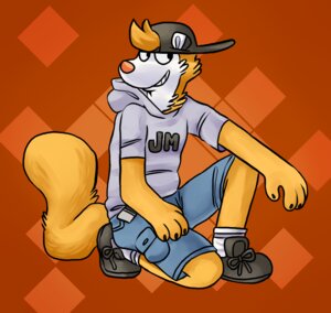 Rating: Safe Score: 0 Tags: 4_toes abstract_background anthro backwards_baseball_cap backwards_hat baseball_cap belt biped black_eyes bottomwear cargo_shorts claws clothed clothing e621 feet footwear fully_clothed furgonomics gulonine hair hair_through_hat hand_on_leg hat headgear headwear hoodie kneeling legwear male mammal marten mustelid musteline orange_hair pink_nose shoes short_hair shorts smile socks solo tail toes toony topwear vasuki white_eyes yuji User: bunchy7s