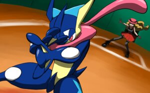 Rating: Safe Score: 0 Tags: ambiguous_gender amphibian anthro blue_body blue_skin clothing duo e621 female generation_6_pokemon greninja hair hat headgear headwear human mammal nintendo pokemon pokemon_(species) pokemon_trainer red_eyes serena_(pokemon) tongue tongue_out yuma_the_leo User: bunchy7s