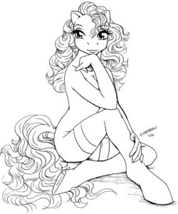 Rating: Questionable Score: 0 Tags: 2006 anthro anthrofied clothing e621 equid equine female hasbro hi_res hooves horse legwear mammal monochrome my_little_pony nude pony pre-g4 qwaychou simple_background solo stockings tail white_background User: bunchy7s