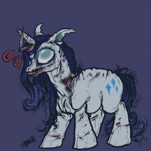 Rating: Questionable Score: 0 Tags: 1:1 2011 blood bloodshot_eyes bodily_fluids cutie_mark death dogbreath e621 equid equine female feral friendship_is_magic fur hasbro horn mammal my_little_pony mythological_creature mythological_equine mythology nightmare_fuel quadruped rarity_(mlp) scissors solo tail undead unicorn white_body white_fur zombie User: bunchy7s