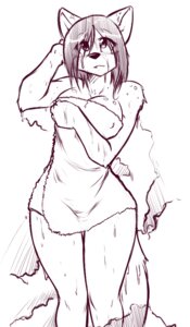 Rating: Questionable Score: 0 Tags: 0r0ch1 anthro biped braided_hair breasts canid canine canis cleavage clothed clothing e621 female hair mammal red_wolf shower sketch solo standing tail towel towel_only wet wide_hips wolf wolf_nanaki User: bunchy7s