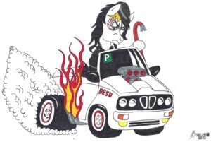 Rating: Safe Score: 0 Tags: 5j4c720 anthro car e621 equid equine fire hi_res horse inside_car inside_vehicle male mammal marker_(artwork) motor_vehicle pony smoke solo toony_car traditional_media_(artwork) vehicle wheel User: bunchy7s
