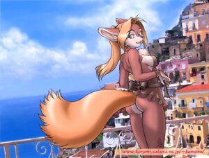 Rating: Questionable Score: 0 Tags: 2005 anthro breasts butt canid canine city cityscape dr_comet e621 female fox hi_res looking_back mammal perky_butt side_boob solo tail User: bunchy7s