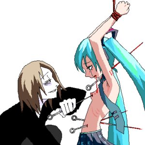 Rating: Explicit Score: 0 Tags: 1boy 1girl aqua_hair armpits arms_up bdsm blood bondage bound breasts female hatsune_miku hetero long_hair necktie nipples oekaki piercing ribs rope rule34 skirt small_breasts tear tears topless twintails very_long_hair vocaloid User: bunchy7s Rating: Explicit Score: 0 Tags: 1boy 1girl aqua_hair armpits arms_up bdsm blood bondage bound breasts female hatsune_miku hetero long_hair necktie nipples oekaki piercing ribs rope rule34 skirt small_breasts tear tears topless twintails very_long_hair vocaloid User: bunchy7s