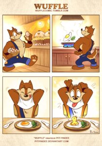 Rating: Safe Score: 0 Tags: anthro avian basket bird broccoli canid canine canis cc0 chicken comic container creative_commons cutlery e621 egg fire food fork furgonomics galliform kitchen_utensils male mammal patch_(fabric) phasianid piti_yindee plant plate spoon tail tongue tools vegetable wolf wuffle wuffle_(webcomic) User: bunchy7s