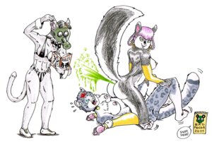 Rating: Explicit Score: 0 Tags: 2011 anthro badpanda23 blue_eyes bodily_fluids book breasts clothing collar domestic_cat e621 ear_piercing felid feline felis female fight fur gas_mask gloves grin group handwear hi_res leopard mammal mask mephitid nipples pantherine piercing screaming simple_background skunk skunk_spray smile snow_leopard sweat tuft wrestling User: bunchy7s