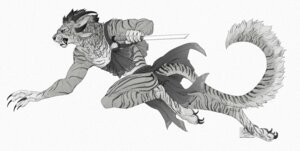 Rating: Safe Score: 0 Tags: 2014 action_pose anthro bottomwear charr chutkat claws clothing dagger e621 fangs felid female flat_chested greyscale guild_wars horn hybrid loincloth mammal melee_weapon monochrome multi_ear open_mouth pose running simple_background solo tail teeth weapon whiskers User: bunchy7s