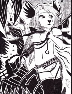 Rating: Explicit Score: 0 Tags: anthro black_and_white breasts canid canine duo e621 female fox mammal monochrome nipples portrait solo_focus surrealism three-quarter_portrait traditional_media_(artwork) wolfice User: bunchy7s