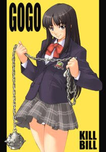 Rating: Questionable Score: 0 Tags: black_hair female gogo_yubari kill_bill long_hair lowres meteor_hammer panties pantyshot rule34 school_uniform skirt smile takurou_(mix_fry) tnagai underwear User: bunchy7s