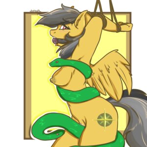 Rating: Explicit Score: 0 Tags: 1:1 2013 anthro anthro_on_feral ball_gag bdsm bestiality black_hair blush bondage bound breasts brown_body brown_feathers clitoris coiling cutie_mark daring_do_(mlp) digital_media_(artwork) e621 equid equine feathered_wings feathers female feral friendship_is_magic gag gagged geeflakes genitals group hair hasbro interspecies mammal my_little_pony mythological_creature mythological_equine mythology nipples pegasus purple_eyes reptile restrained rope scalie side_view snake unavailable_at_source vulva wings User: bunchy7s