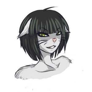 Rating: Safe Score: 0 Tags: 1:1 ambiguous_gender anthro domestic_cat e621 felid feline felis hair hi_res inlucidreverie mammal simple_background solo white_background User: bunchy7s