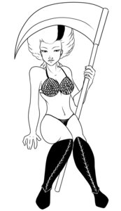 Rating: Explicit Score: 0 Tags: breasts cleavage discworld female literature monochrome mornmeril nipples rule34 scythe susan_sto_helit tagme User: bunchy7s