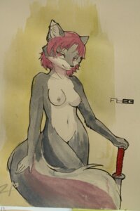 Rating: Explicit Score: 0 Tags: anthro biped breasts canid canine canis e621 ear_piercing female fluffy fluffy_tail foxboy83 fur genitals grey_body grey_fur hair half-closed_eyes hi_res industrial_piercing jess_(teckly) katana looking_at_viewer mammal melee_weapon narrowed_eyes navel nipples nude piercing pink_eyes pink_hair purple_hair short_hair smile solo standing sword tail traditional_media_(artwork) vulva weapon wolf User: bunchy7s