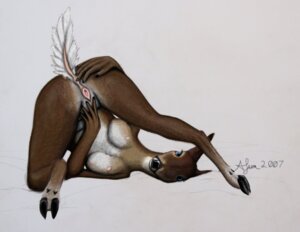 Rating: Explicit Score: 0 Tags: 2007 alsem animal_genitalia animal_vulva anthro anus breasts cervine_genitalia cervine_vulva cloven_hooves deer e621 female genitals hooves looking_at_viewer looking_through looking_through_legs mammal nude raised_tail scut_tail short_tail solo spread_legs spreading tail tail_anus upside_down vulva User: bunchy7s