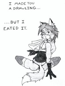 Rating: Questionable Score: 0 Tags: anthro armwear biped black_and_white butt canid canine clothing crossed_legs e621 eating elbow_gloves embarrassed english_text femboy fishnet_clothing fox gloves graphite_(artwork) hair handwear humor legwear looking_at_viewer looking_back looking_back_at_viewer male mammal mixed_media monochrome paper parody pen_(artwork) pencil_(object) simple_background sitting sketch solo stockings tail tarathiellyris text traditional_media_(artwork) white_background User: bunchy7s