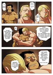 Rating: Questionable Score: 0 Tags: abs barazoku blonde_hair bromance chimera comic darius_(fullmetal_alchemist) dialogue e621 english_text facial_hair fullmetal_alchemist hair heinkel_(fullmetal_alchemist) hug human male male/male mammal multiple_scenes muscular mustache pecs text translated zelo_lee User: bunchy7s