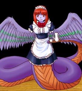 Rating: Safe Score: 0 Tags: alternate_costume alternative_fashion apode atlus baalsama clothed clothing draconcopode e621 feathered_scalie feathered_snake feathered_wings feathers female goth gothic_lolita humanoid j-fashion lamia legless lolita_(fashion) maid_uniform megami_tensei purple_bonus reptile scalie sega serpentine simple_background snake solo split_form uniform wings User: bunchy7s