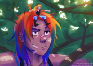 Rating: Safe Score: 0 Tags: alternate_species annoyed applejack_(mlp) bandage blonde_hair bruised clothing duo e621 ear_piercing female freckles friendship_is_magic glasmond green_eyes hair hasbro hat headgear headwear human humanized mammal micro multicolored_hair my_little_pony not_furry piercing purple_eyes rainbow_dash_(mlp) rainbow_hair User: bunchy7s