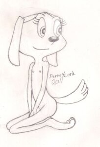 Rating: Questionable Score: 0 Tags: 2011 anthro barefoot biped black_and_white brandy_and_mr._whiskers brandy_harrington canid canine disney e621 eyelashes feet female ferretlord flat_chested looking_back low_res mammal monochrome nipples nude side_view simple_background smile solo thin_calves thin_legs thin_thighs toony white_background User: bunchy7s