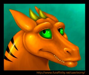 Rating: Safe Score: 0 Tags: black_border border dragon e621 glistening green_eyes headshot_portrait horn lips looking_aside looking_at_viewer male mythological_creature mythological_scalie mythology orange_body orange_skin portrait scalie side_view simple_background snout solo stripes teal_background teeth vorry vorry_(character) User: bunchy7s