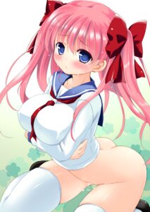 Rating: Explicit Score: 0 Tags: blush bottomless bow breast_hold breasts female female_only hairbow haramura_nodoka human large_breasts pink_hair pussy pussy_juice rule34 saki sdwing solo thighhighs User: bunchy7s