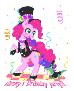 Rating: Safe Score: 0 Tags: alligator alligatorid blue_eyes bow_(feature) bow_tie clothing confetti crocodilian cutie_mark duo e621 earth_pony english_text equid equine female feral footwear friendship_is_magic fur green_eyes gummy_(mlp) hair hasbro hat headgear headwear horse long_hair male mammal my_little_pony open_mouth pink_body pink_fur pink_hair pinkie_pie_(mlp) pony purple_eyes reptile scalie shoes smile standing suite teeth text tongue top_hat yuzuko User: bunchy7s