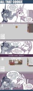 Rating: Safe Score: 0 Tags: angry beverage blush clothing comic computer duo e621 electronics english_text equid equine feathered_wings feathers female feral food friendship_is_magic hasbro headphones hi_res horn john_joseco mammal my_little_pony mythological_creature mythological_equine mythology princess_celestia_(mlp) princess_luna_(mlp) smile soda suit text unicorn winged_unicorn wings User: bunchy7s