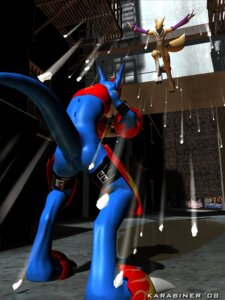 Rating: Safe Score: 0 Tags: 2008 3:4 3d_(artwork) anthro bandai_namco black_sclera blue_body blue_skin butt canid canine digimon digimon_(species) digital_media_(artwork) duo e621 flamedramon fur graffiti karabiner male mammal renamon tail white_body white_fur yellow_body yellow_fur User: bunchy7s