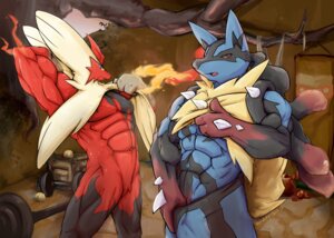 Rating: Safe Score: 0 Tags: 2013 abs anthro athletic avian biceps big_muscles bird black_body black_fur blue_body blue_eyes blue_fur bottomwear canid canine clothed clothing duo e621 flexing fur generation_6_pokemon gym looking_at_viewer male mammal mega_blaziken mega_evolution mega_lucario muscular muscular_male nintendo nude pants pecs pokemon pokemon_(species) pose red_eyes shorts spikes standing waddledox yellow_body yellow_fur User: bunchy7s