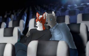 Rating: Safe Score: 0 Tags: 16:10 anthro canid canine canis date domestic_dog duo e621 fox hazdak husky male male/male mammal movie_theater nordic_sled_dog romantic romantic_couple spitz widescreen wolf User: bunchy7s