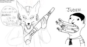 Rating: Questionable Score: 0 Tags: adolf_hitler anthro canid canine duo e621 fox fox_mccloud fredryk_phox german_text gun judaism male mammal meme monochrome nazi nintendo paintchat racism ranged_weapon real_world religion shotgun simple_background star star_fox text translated weapon what white_background User: bunchy7s Rating: Questionable Score: 0 Tags: adolf_hitler anthro canid canine duo e621 fox fox_mccloud fredryk_phox german_text gun judaism male mammal meme monochrome nazi nintendo paintchat racism ranged_weapon real_world religion shotgun simple_background star star_fox text translated weapon what white_background User: bunchy7s