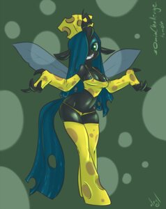 Rating: Questionable Score: 0 Tags: 2012 anthro anthrofied areola arm_warmers armwear arthropod atryl black_body black_skin blue_hair breasts camel_toe changeling_(mlp) cheese clothed clothing costume dairy_products digital_media_(artwork) e621 female food friendship_is_magic green_eyes hair hasbro hat headgear headwear hole_(anatomy) horn insect_wings legwear long_hair looking_at_viewer my_little_pony nipples panties queen_chrysalis_(mlp) skimpy smile solo stockings tail underwear wings User: bunchy7s