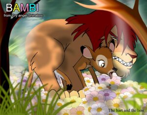 Rating: Explicit Score: 0 Tags: age_difference anthro bambi_(character) bambi_(film) crossover cub deer disney feline feral_penetrated furry gay interspecies lion male male_cub male_only mammal rule34 simba size_difference sketch tagme the_lion_king yaoi young User: bunchy7s