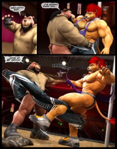 Rating: Questionable Score: 0 Tags: 2014 3d_(artwork) abs accessory anthro bear beard biceps black_hair blue_eyes bottomwear braford brown_bear brown_body brown_eyes brown_fur butt camo camo_bottomwear camo_clothing camo_pants camo_print clothing collared_shirt comic curtains deltoids dialogue digital_media_(artwork) dress_shirt duo e621 english_text facial_hair falling_back felid fingerless_gloves fur gloves goatee hair handwear justin_(braford) lion male mammal multiple_scenes muscular muscular_anthro muscular_male necktie orange_body orange_fur pantherine pants pattern_bottomwear pattern_clothing pattern_pants pecs pole ponytail purple_clothing purple_shirt purple_tank_top purple_topwear red_hair sarge_(braford) shirt slam speech_bubble speedo stage stripper_pole surprised swimwear tank_top text thong thud topwear triceps tripping underwear undressing ursine vest wrestling yellow_clothing yellow_shirt yellow_topwear User: bunchy7s