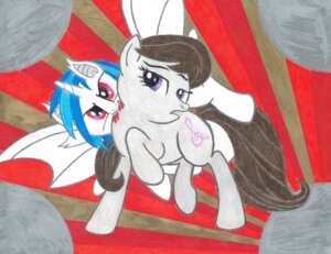 Rating: Safe Score: 0 Tags: absurd_res alternate_species bat_pony blue_hair cutie_mark duo e621 equid equine female feral friendship_is_magic fur hair hasbro hi_res horse hybrid mammal my_little_pony natasatch octavia_(mlp) pony red_eyes traditional_media_(artwork) vinyl_scratch_(mlp) white_body white_fur User: bunchy7s