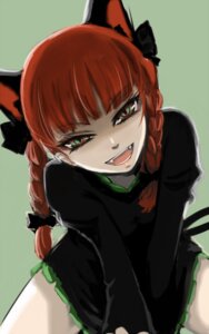 Rating: Safe Score: 0 Tags: 5:8 accessory animal_humanoid asian_mythology bow_(feature) bow_accessory bow_ribbon braided_hair cat_humanoid cat_tail clothing dress e621 east_asian_mythology fangs felid felid_humanoid feline feline_humanoid female ginji_(sakaki_summer) hair hair_accessory hair_bow hair_ribbon human_and_animal_ears humanoid japanese_mythology long_hair looking_at_viewer mammal mammal_humanoid multi_ear multi_tail mythology nekomata open_mouth pigtails red_eyes red_hair ribbons rin_kaenbyou simple_background smile solo tail teeth touhou twin_braids yokai User: bunchy7s