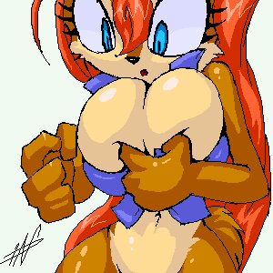 Rating: Questionable Score: 0 Tags: 1:1 2004 aliasing anthro archie_comics big_breasts blue_eyes bottomless breasts brown_body brown_fur chipmunk cleavage clothed clothing digital_media_(artwork) e621 female fur ground_squirrel hair half-length_portrait long_hair low_res mammal oekaki portrait purple_clothing purple_topwear red_hair rodent sally_acorn sciurid sega shi_painter_(artwork) solo sonic_the_hedgehog_(archie) sonic_the_hedgehog_(comics) sonic_the_hedgehog_(series) thefuckingdevil topwear User: bunchy7s