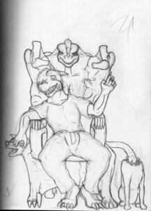 Rating: Questionable Score: 0 Tags: absurd_res akelyx_(artist) alien anthro canid canine canis chair claws clothing dinosaur domestic_dog dragon dromaeosaurid duo e621 female furniture hi_res living_furniture living_taxidermy mammal monochrome mythological_creature mythological_scalie mythology nails nightmare_fuel prehistoric_species raised_arm reptile saurischian scalie sketch smile snake the_thing the_thing_(organism) theropod throne velociraptor User: bunchy7s