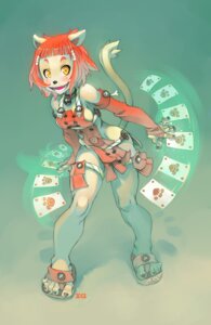 Rating: Safe Score: 0 Tags: ankama anthro card clothed clothing collar dofus e621 ecaflip felid female footwear gueuzav hair hi_res mammal rape_face red_hair sandals shoes skimpy solo tail wakfu yellow_eyes User: bunchy7s