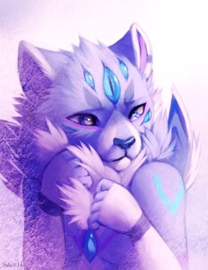 Rating: Safe Score: 0 Tags: 2012 7_eyes ambiguous_gender anthro blue_markings blue_nose canid canine canis chest_gem digital_media_(artwork) digital_painting_(artwork) e621 falvie forehead_eye fur gem mammal markings multi_eye painting_(artwork) pupils simple_background solo unusual_anatomy unusual_eye_placement white_background white_body white_fur wings wolf yellow_eyes yellow_pupils User: bunchy7s
