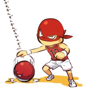 Rating: Safe Score: 0 Tags: 1:1 basketball basketball_uniform bottomwear clothed clothing cosplay cross-popping_vein duo e621 footwear generation_1_pokemon headgear headkerchief headwear hitec human japanese_text jersey kerchief male mammal mask motion_lines nintendo not_furry pokemon pokemon_(species) pokemon_trainer red_headkerchief red_kerchief shirt shoes shorts simple_background sleeveless_shirt sphere_creature sportswear standing tan_body tan_skin text toony topwear translated uniform vein voltorb white_background User: bunchy7s