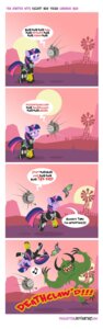 Rating: Safe Score: 0 Tags: 2012 absurd_res black_claws black_horn claws clothing comic commentary crossover curved_horn deathclaw dialogue e621 english_text equid equine eyebot eyebot_(fallout) fallout female fence feral friendship_is_magic fur gun hair hasbro hi_res horn machine magic mammal microsoft multicolored_hair musical_note musical_symbol my_little_pony mythological_creature mythological_equine mythology pip-boy pixelkitties purple_body purple_fur purple_hair quadruped ranged_weapon robot scalie smile sun surprised symbol symbol-shaped_eyes tail text tongue twilight_sparkle_(mlp) two_tone_hair unicorn unusual_eyes weapon windmill x_eyes User: bunchy7s