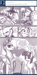 Rating: Questionable Score: 0 Tags: ask_blog blush bodily_fluids cape clothing comic crown cutie_mark dialogue e621 english_text equid equine feathered_wings feathers female feral friendship_is_magic fur hair hasbro hat headgear headwear horn john_joseco mammal monochrome multicolored_hair my_little_pony mythological_creature mythological_equine mythology princess_celestia_(mlp) quadruped sweat tail text trixie_(mlp) tumblr twilight_sparkle_(mlp) two_tone_hair unicorn user_avatar winged_unicorn wings wizard_hat User: bunchy7s