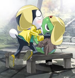 Rating: Questionable Score: 0 Tags: amphibian anthro blush clothing duo e621 hat headgear headwear jacket keronian keroro kissing low_res male male/male sgt._frog tamama topwear unknown_artist User: bunchy7s Rating: Questionable Score: 0 Tags: amphibian anthro blush clothing duo e621 hat headgear headwear jacket keronian keroro kissing low_res male male/male sgt._frog tamama topwear unknown_artist User: bunchy7s