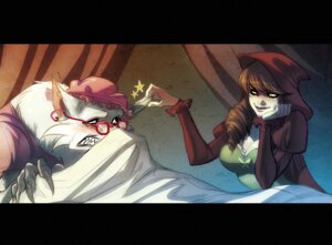 Rating: Safe Score: 0 Tags: anthro bed big_bad_wolf canid canine canis clothed clothing crossdressing duo e621 eyewear fairy_tales female furniture glasses hat headgear headwear human little_red_riding_hood little_red_riding_hood_(copyright) male mammal mirka_andolfo nightcap pinch wolf User: bunchy7s
