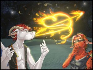 Rating: Safe Score: 0 Tags: anthro breath_powers duo e621 elemental_manipulation fire fire_breathing fire_manipulation heart_symbol lizard male reptile rynnay scalie space User: bunchy7s