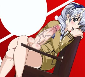 Rating: Explicit Score: 0 Tags: balls braid censored chair clothing cum cum_on_face full_metal_panic futanari intersex legs_crossed long_hair penis rule34 silver_hair sitting teletha_testarossa testicles uniform User: bunchy7s