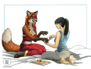 Rating: Safe Score: 0 Tags: 2008 accessory anthro barefoot bed black_hair breasts canid canine cleavage clothed clothing colored_nails dipstick_tail duo e621 feet female fox fur furniture hair hair_accessory hairband hindpaw human jazmyn jazmyn's_world kacey kneeling mammal markings midriff nails navel orange_body orange_fur orange_hair painting_nails pajamas paws pillow plantigrade simple_background sitting sleepover tail tail_markings white_background white_body white_fur User: bunchy7s