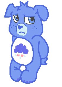 Rating: Safe Score: 0 Tags: american_greetings anthro bear belly belly_markings blue_body blue_eyes blue_fur care_bears cloud cloudco e621 fur grumpy_bear heart_nose heart_symbol low_res male mammal markings raining simple_background solo unknown_artist ursine white_background User: bunchy7s