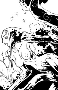 Rating: Safe Score: 0 Tags: black_and_white breasts dryad e621 female magic monochrome plant solo sunamori tree wood User: bunchy7s